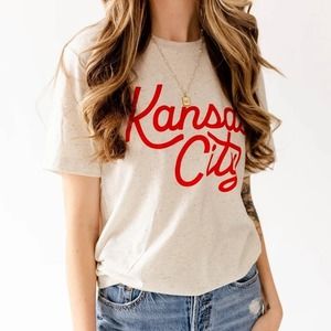 Kansas City Script Tee - Kansas City Shirt - Womens Chiefs TShirt